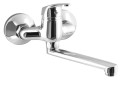 AQUALINE 35 bateria ścienna, rozstaw 100mm, uchwyt płaski 160mm, chrom