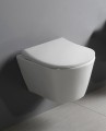AVVA SHORT WC wiszące, Rimless, 35,5x49cm, biały