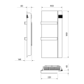 ONSEN EVO elektryczny grzejnik łazienkowy, 400x900mm, 1000 W, antracyt