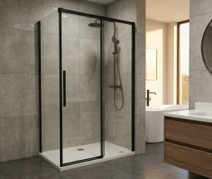 LUXOR BLACK kabina prysznicowa prostokątna 1000x800mm wariant L/P