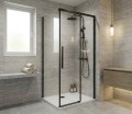 LUXOR BLACK  kabina prysznicowa kwadratowa 1000x1000mm wariant L/P