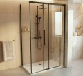 LUXOR BLACK  kabina prysznicowa kwadratowa 1000x1000mm wariant L/P