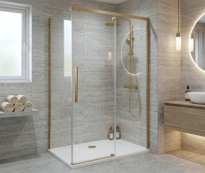 LUXOR GOLD MATT kabina prysznicowa prostokątna 1200x900mm wariant L/P