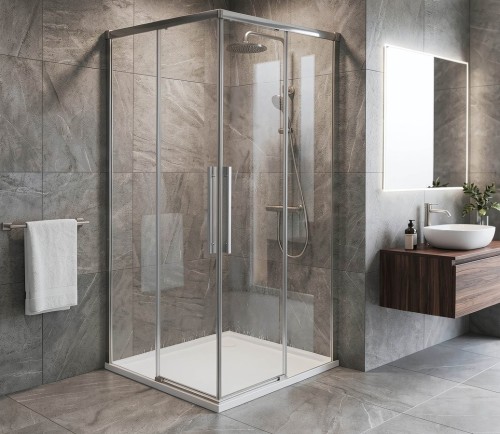 LUXOR kabina prysznicowa kwadratowa narożna 800x800mm, wejście narożne