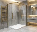 LUXOR GOLD MATT kabina prysznicowa prostokątna 900x800mm wariant L/P, wejście z rogu