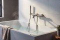 MINIMAL bateria wannowa ścienna, stal nierdzewna mat
