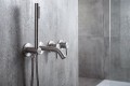 MINIMAL bateria wannowa podtynkowa, kompletna, 2 wyjścia, stal nierdzewna mat