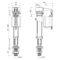 Zawór napełniający, dolny dopływ 3/8"-1/2"