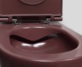 INFINITY miska WC wisząca, Rimless, 36,5x53cm, maroon red mat